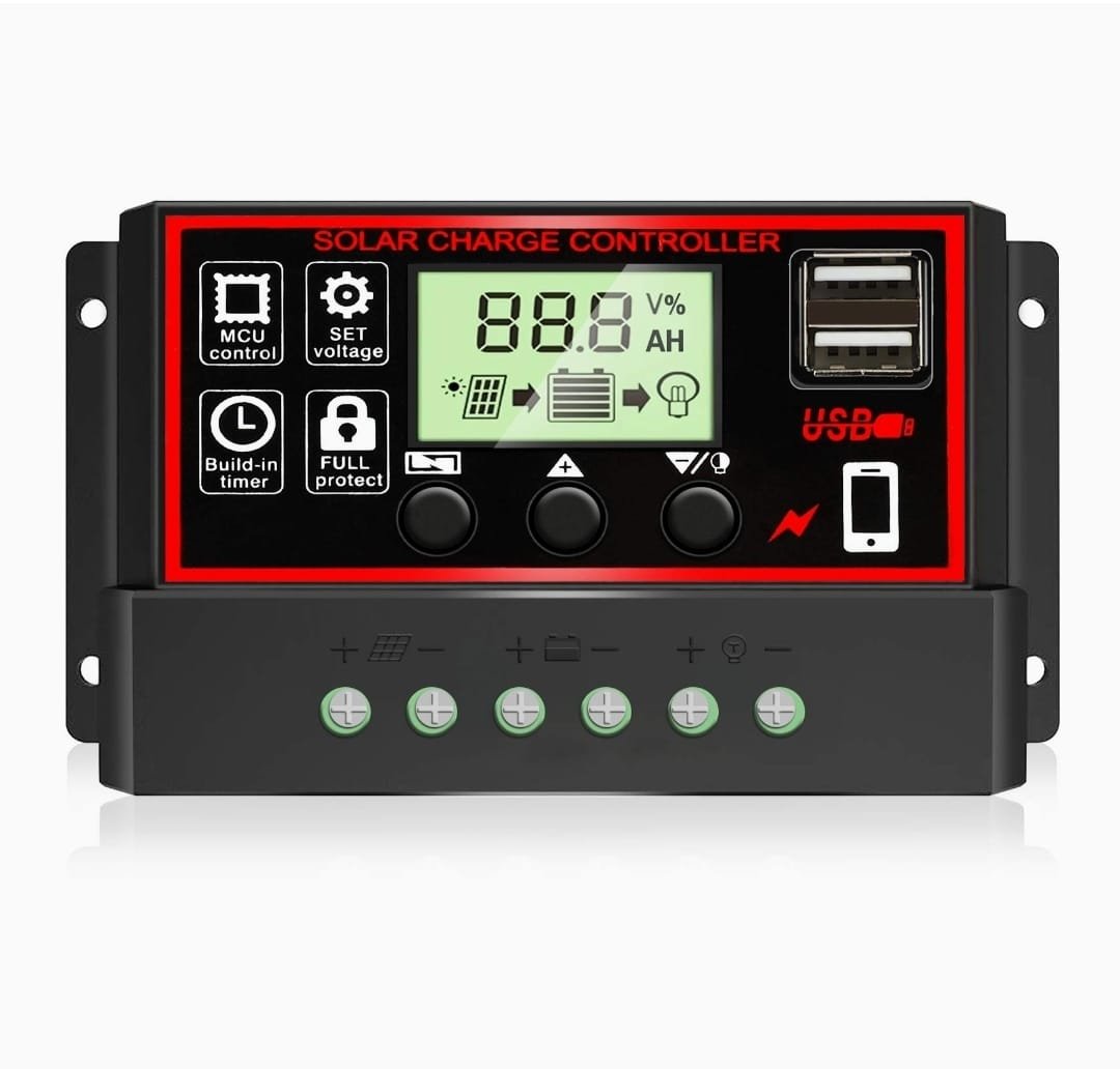 30A Solar Charge Controller, 12V/ 24V